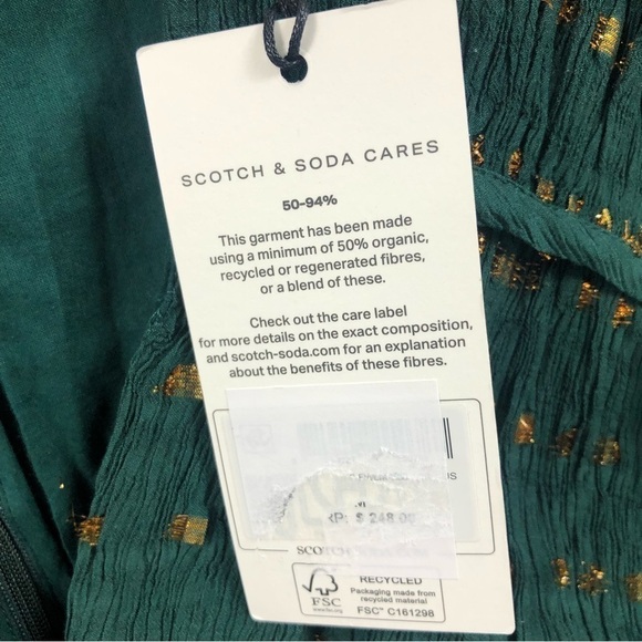 Scotch and Soda Dress Evermore Era Green M - Picture 8 of 11